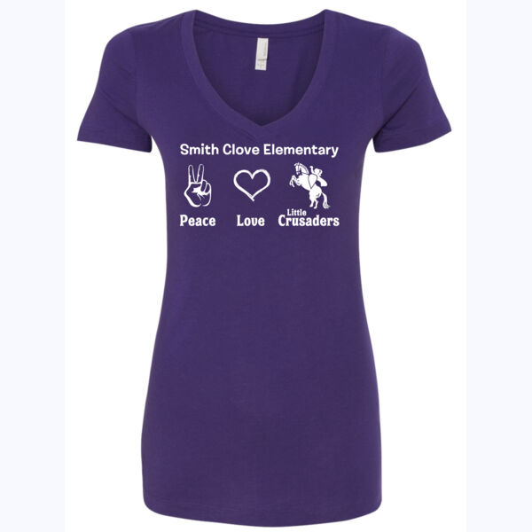 PEACE LOVE - LADIES V NECK Thumbnail